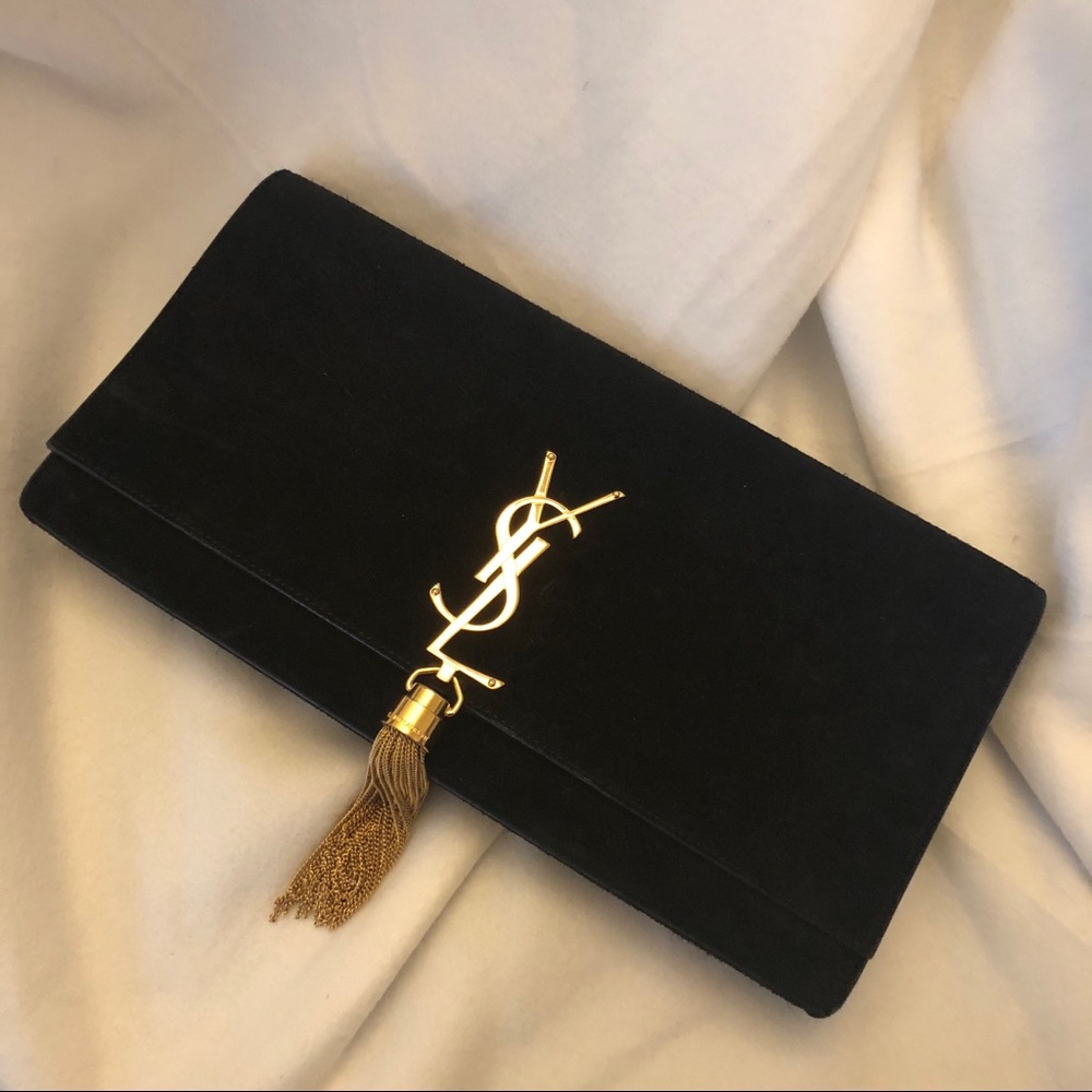 Saint Laurent Suede Clutch RESERVED DO NOT BUY
